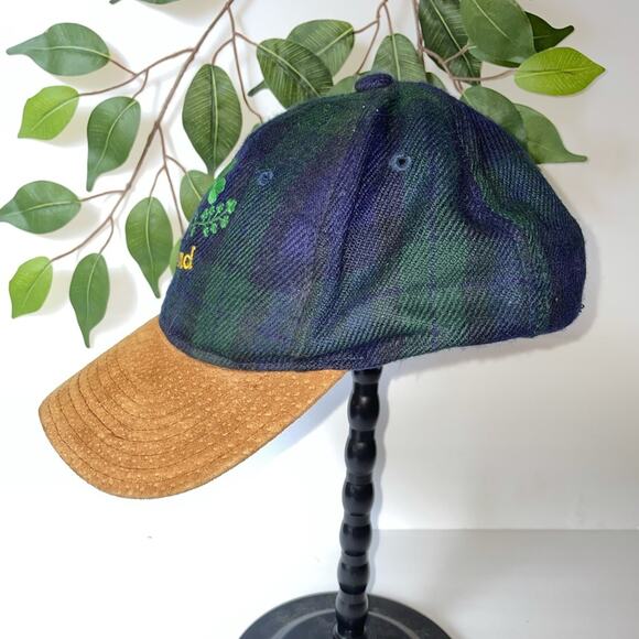 Shandon Ireland 100% Wool Cap Suede Brim Tartan Plaid Adjustable Classic OS - Picture 3 of 8